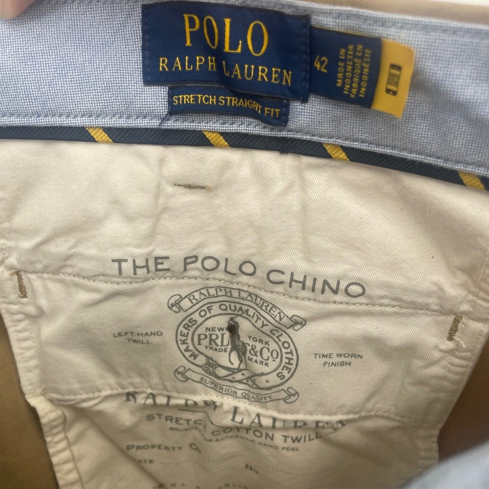 Polo Ralph Lauren Men's Stretch Straight Fit Chino Shorts Khaki Size 42 - Picture 7 of 8